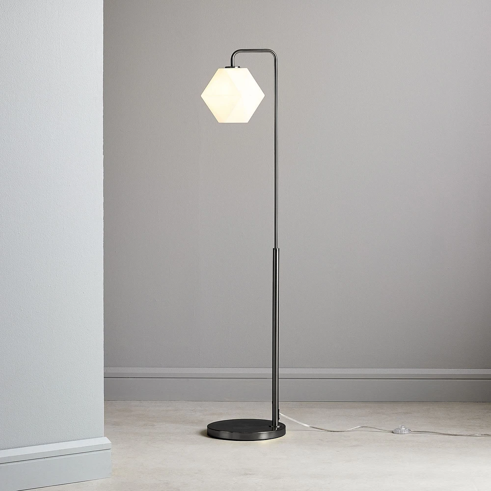 Sculptural Glass Faceted Floor Lamp | West Elm