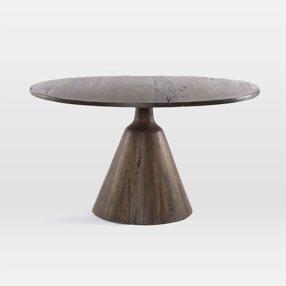 Reclaimed Wood Pedestal Dining Table (54") | West Elm