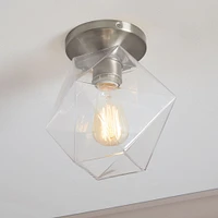 Sculptural Faceted Flush Mount | West Elm