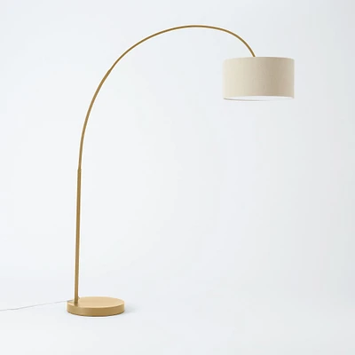 Overarching Linen Shade Floor Lamp | West Elm