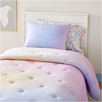 Rainbow Watercolor Jersey Comforter | West Elm