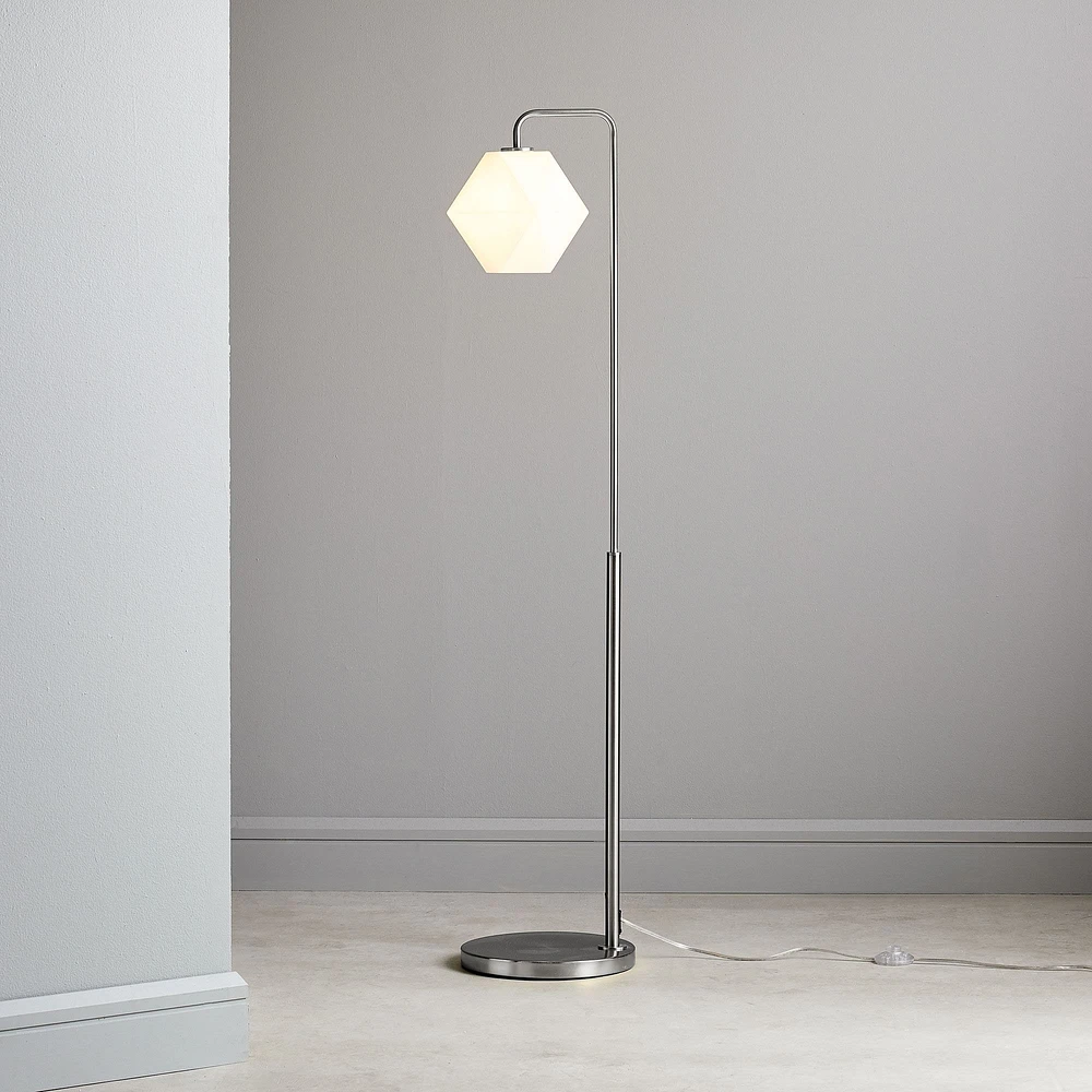 Sculptural Glass Faceted Floor Lamp | West Elm