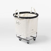 Steele Canvas Round Basket on Wheels | West Elm