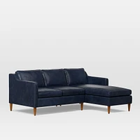 Hamilton Leather 2-Piece Chaise Sectional (83"–93") | West Elm