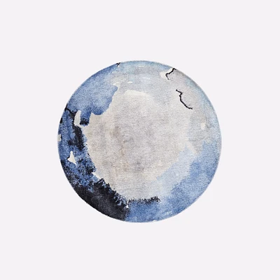 Open Box: Watermark Rug - Round Frost Gray -  Frost Gray,  6' Round | West Elm