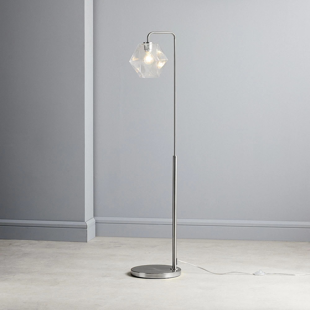 Sculptural Glass Faceted Floor Lamp | West Elm