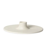 Floral Society Ceramic Taper Holder - White | West Elm