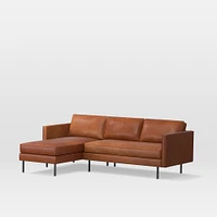 Axel Leather 2-Piece Chaise Sectional (91") | West Elm