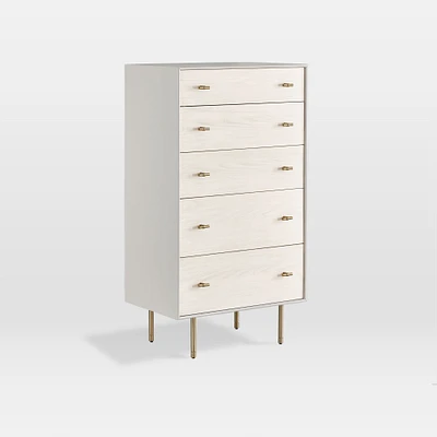 Modernist Wood & Lacquer 5-Drawer Dresser (28") - Winter Wood | West Elm