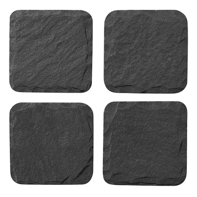 Black Slate Coasters (Set of 4) | West Elm