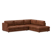 Haven Leather 2-Piece Bumper Chaise Sectional (108") | West Elm