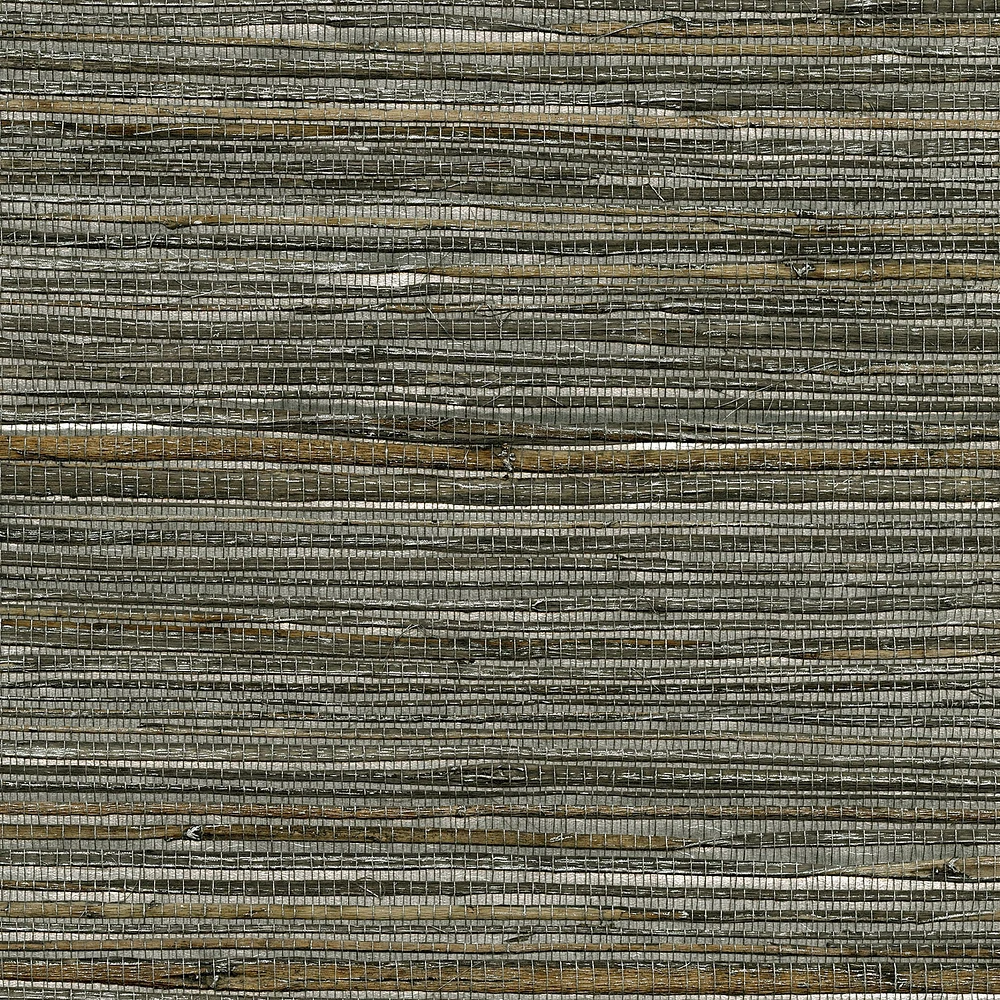 Metallic Gunmetal Grasscloth Wallpaper | West Elm