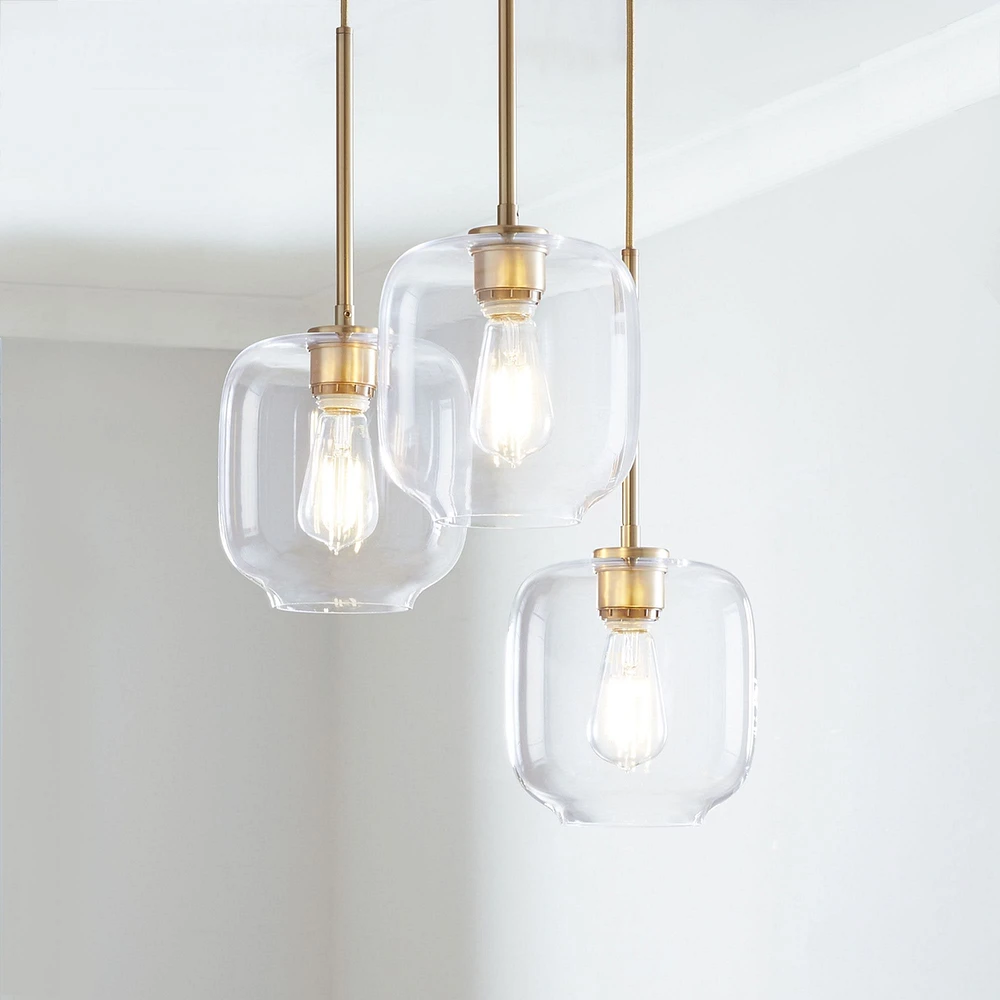 Sculptural 3-Light Pebble Chandelier | West Elm