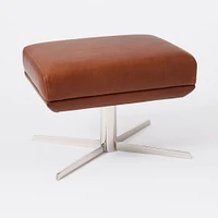 Austin Leather Swivel Ottoman | West Elm