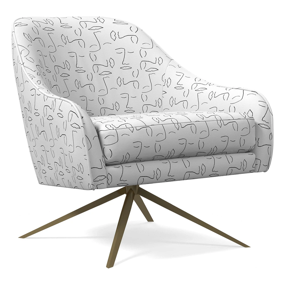 Roar & Rabbit™ Swivel Chair - Patterned | West Elm