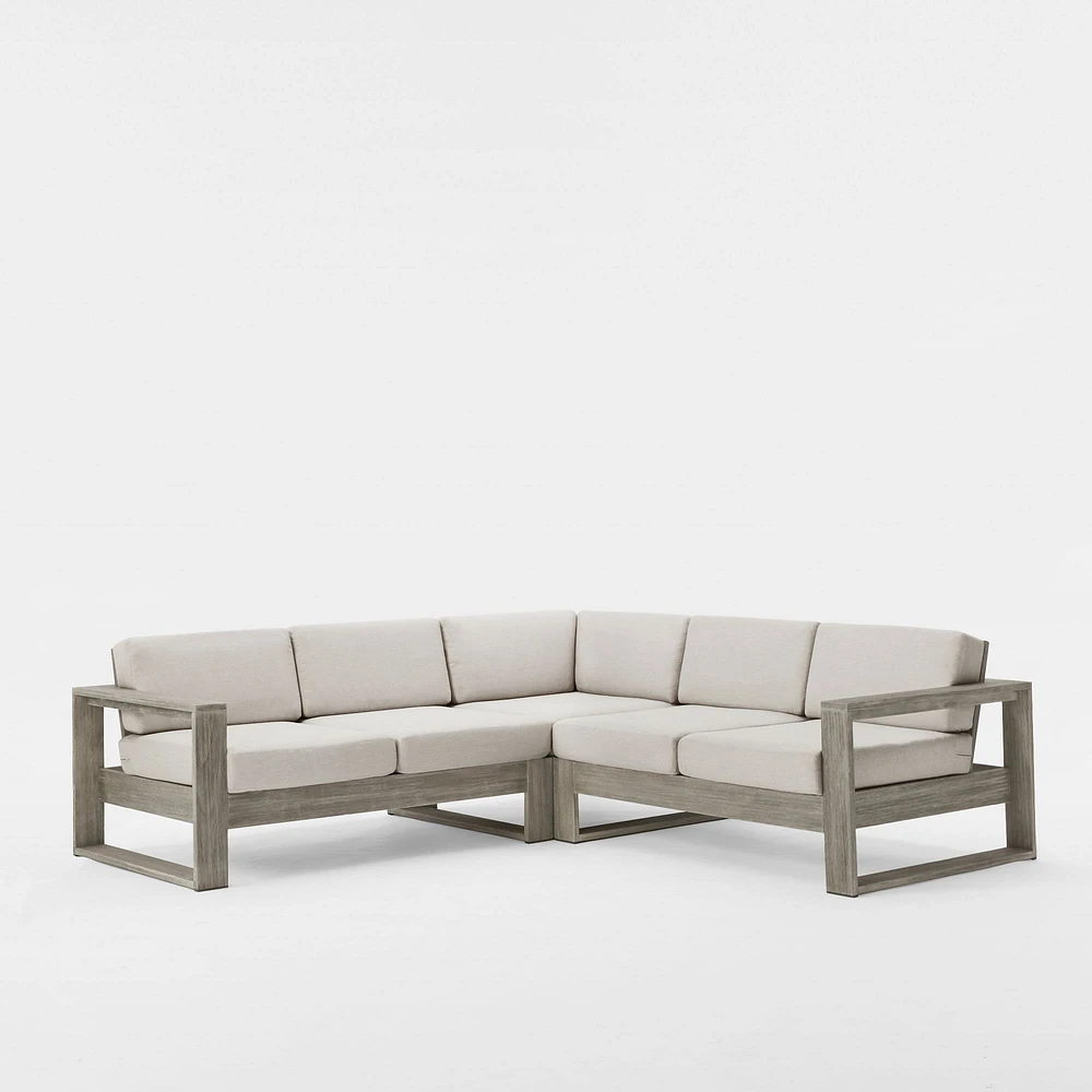 Portside Outdoor 3-Piece L-Shaped Sectional (97") | West Elm