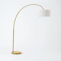 Overarching Linen Shade Floor Lamp | West Elm