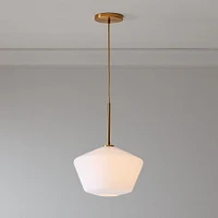 Sculptural Glass Geo Pendant Light - Large (Clear) | West Elm