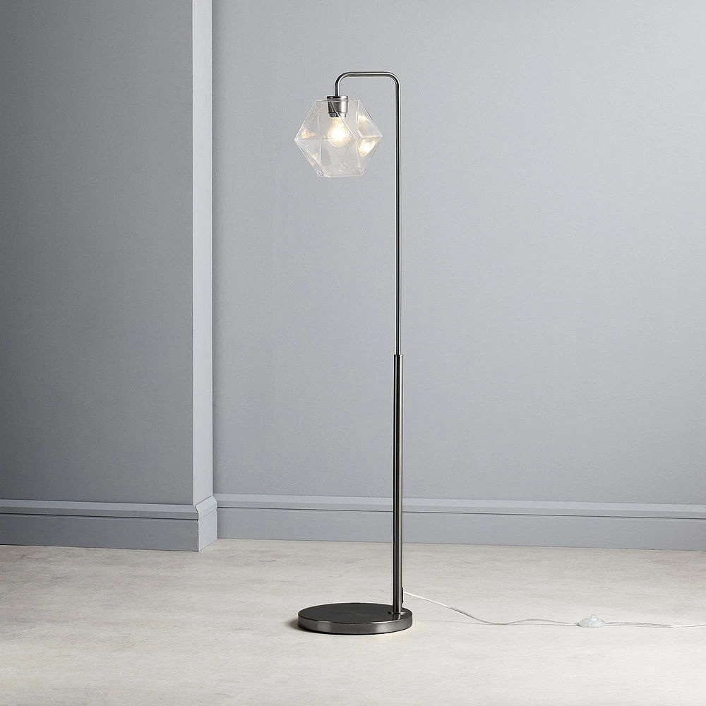 Sculptural Glass Faceted Floor Lamp | West Elm