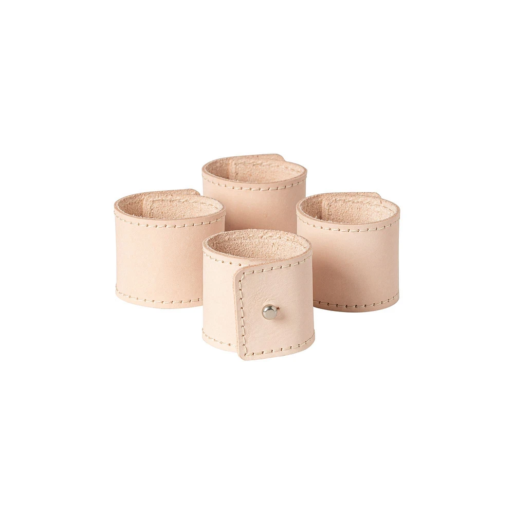 Costa Nova Leather Napkin Rings (Set of 4) | West Elm