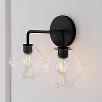 Sculptural -Light Faceted Sconce | West Elm