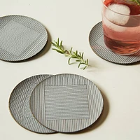 Molly M Within Leather Coasters - Set of 4 | West Elm