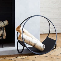 Graphic Metal Fireplace Firewood Holder | West Elm