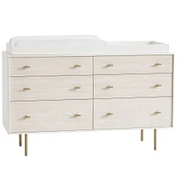 Modernist 6-Drawer Changing Table (56") - White | West Elm