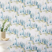 Drop it MODERN Desert Llama Cactus Wallpaper | West Elm