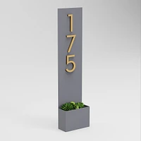 Post & Porch Customizable Standing Tall Address Planter | West Elm