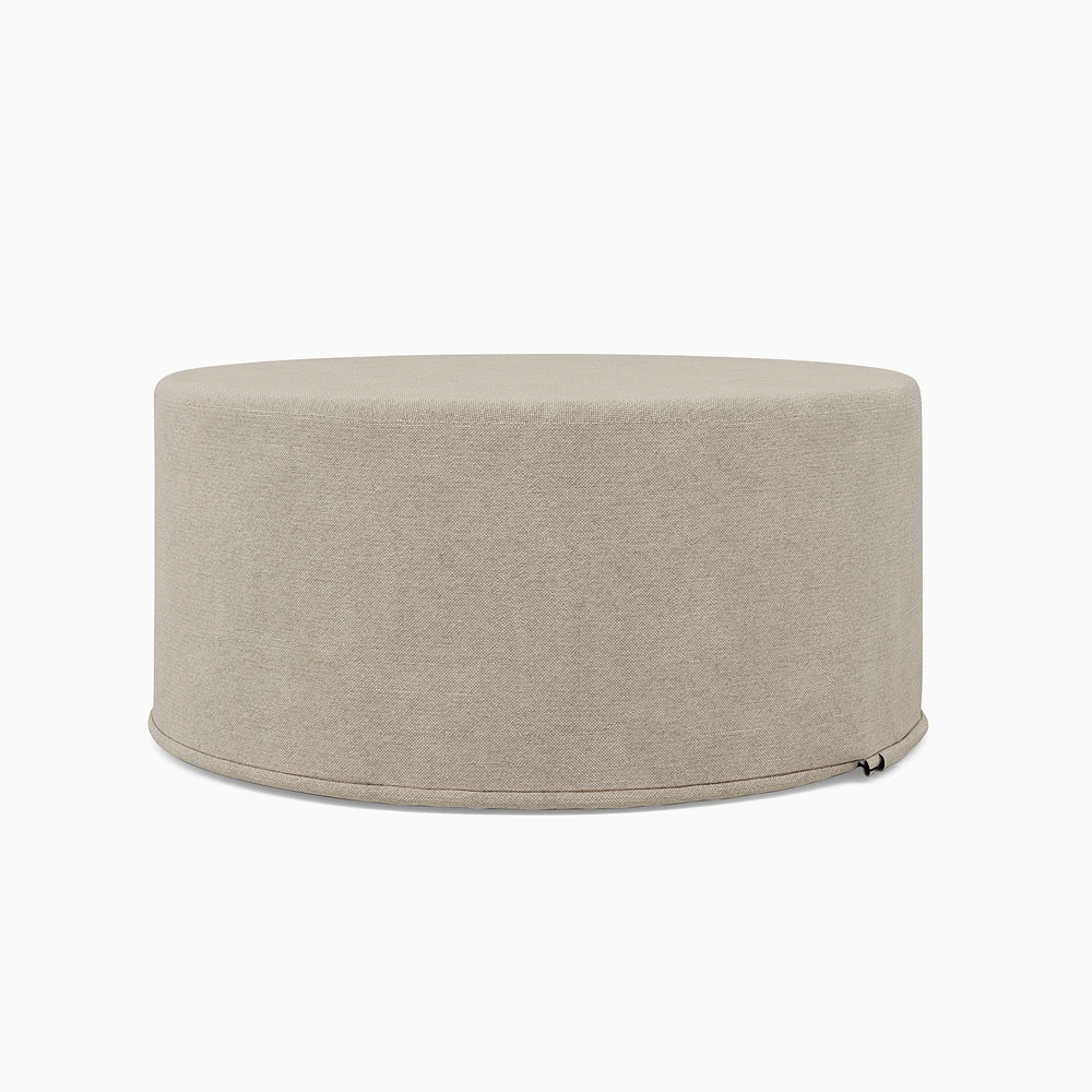 Textured Concrete Outdoor Pedestal Coffee Table Protective Cover | West Elm