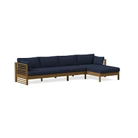 Santa Fe Slatted Outdoor -Piece Chaise Sectional Cushion Covers | West Elm