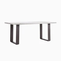 Portside Aluminum Outdoor Concrete Dining Table (72