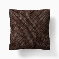 Heathered Basketweave Wool Pillow Cover | West Elm