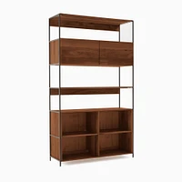 Industrial Open & Closed Storage Bookcase (48") | West Elm