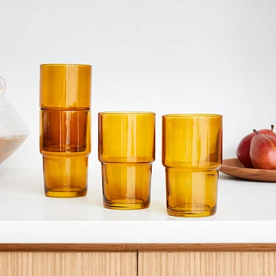Essential Stacking Drinking Glass Collection | West Elm