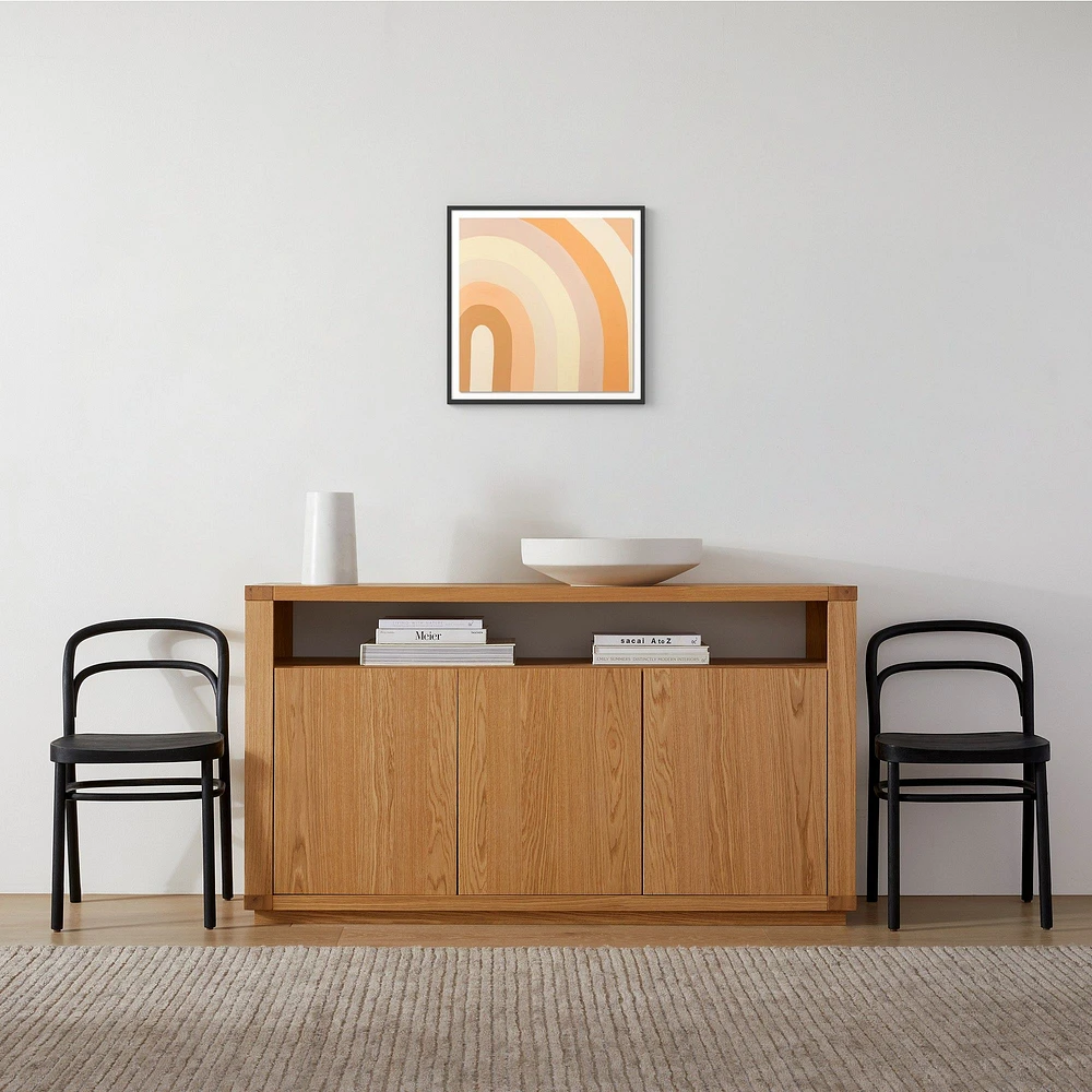 Apricot Cake Stripes Framed Wall Art by Erica Hauser | West Elm