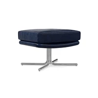 Kristoff Leather Swivel Ottoman | West Elm