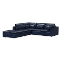 Harmony Modular Leather Piece Chaise Sectional | Sofa With West Elm