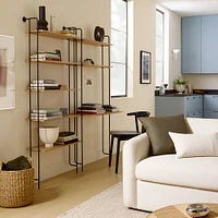 Willow Modular Wall Desk w/ 5-Shelf Wall Unit | West Elm