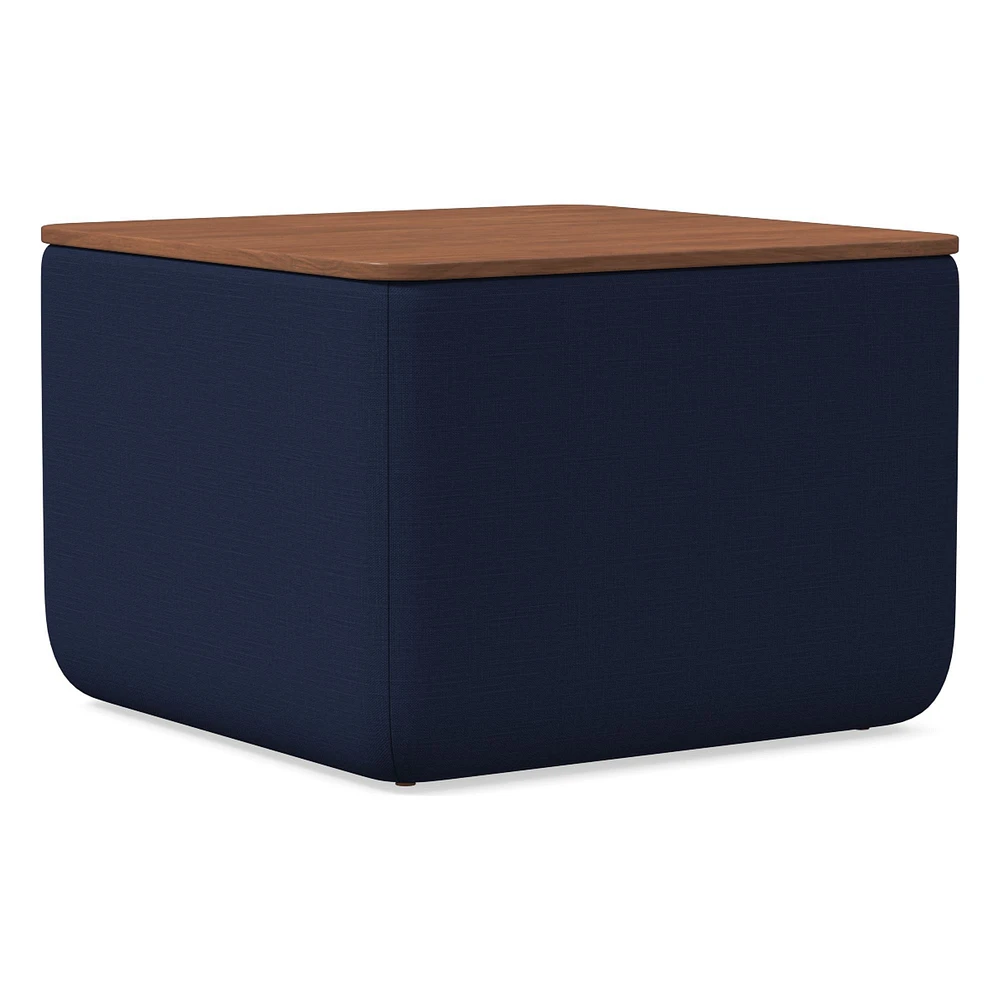 Upholstered Square Storage Ottoman | West Elm