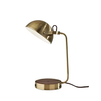 Dome Shade Charging Table Lamp | Modern Light Fixtures West Elm