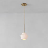 Sculptural Ribbed Pendant | West Elm