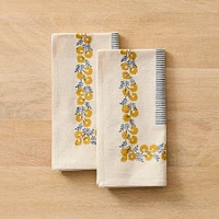 Soil to Studio Mehak Block-Printed Cotton Napkins (Set of 2) | West Elm