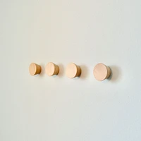 Modern Home by Bellver Wooden Round Wall Hooks - Set of 4 | West Elm