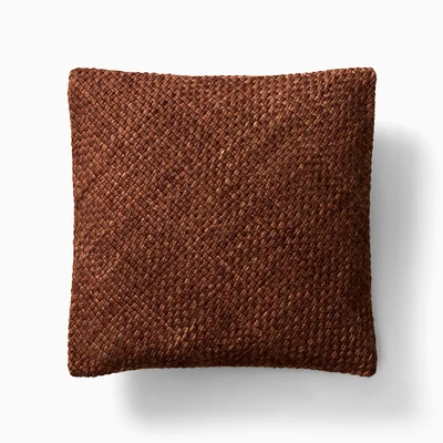 Heathered Basketweave Wool Pillow Cover | West Elm