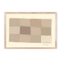 Checkered Earth Tones Framed Wall Art by Shaina Page | West Elm