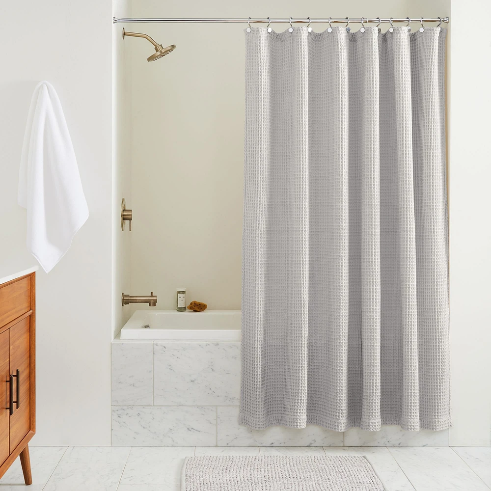 Open Box: Plush Waffle Shower Curtain | West Elm