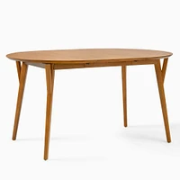 Mid-Century Rounded Expandable Dining Table (42"–80") | West Elm