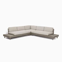 Portside Low Outdoor 3-Piece L-Shaped Sectional (112") | West Elm